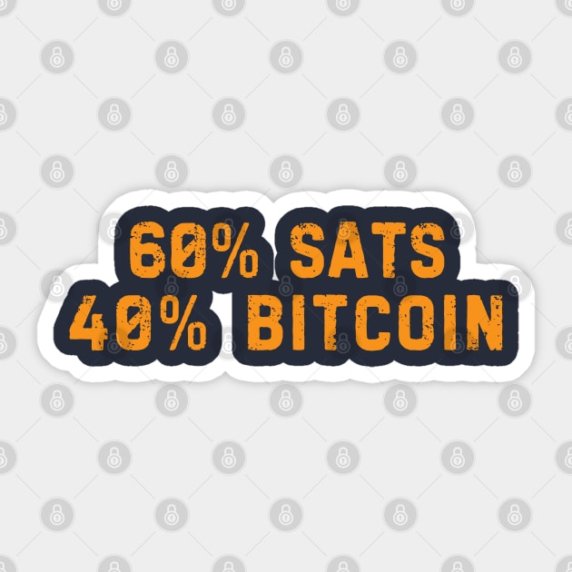 60/40 Portfolio Allocation Bitcoinsa Sticker by Metavershort